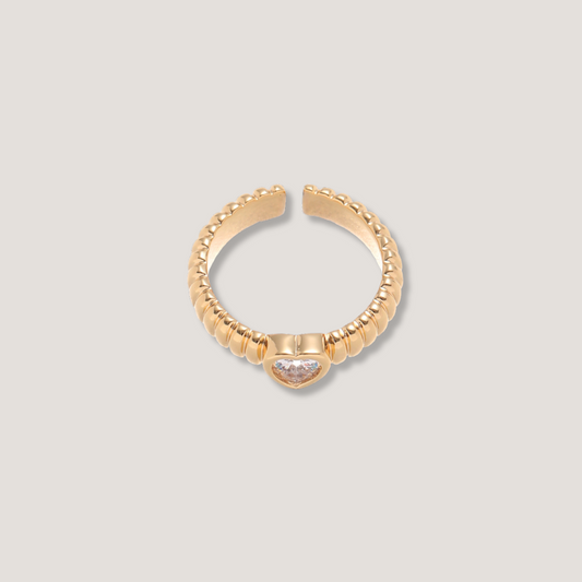 Zircon Heart Ring