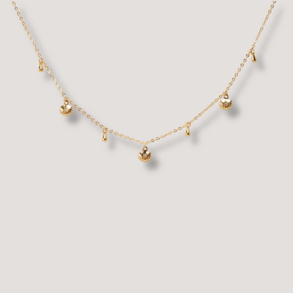 18K Gold Plated Shell Charm Necklace