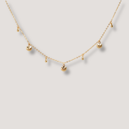 18K Gold Plated Shell Charm Necklace