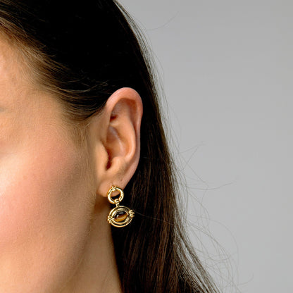 Gold Tiger’s Eye Earrings
