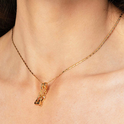 Gold Lock & Key Necklace