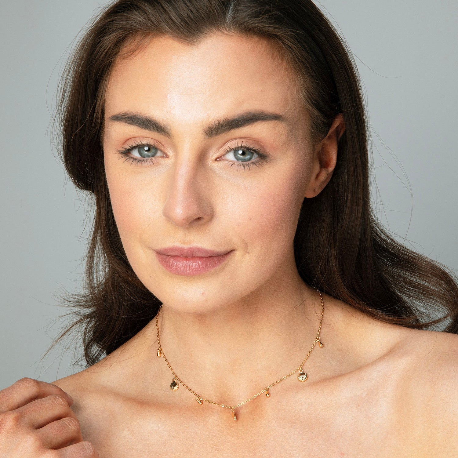 18K Gold Plated Shell Charm Necklace