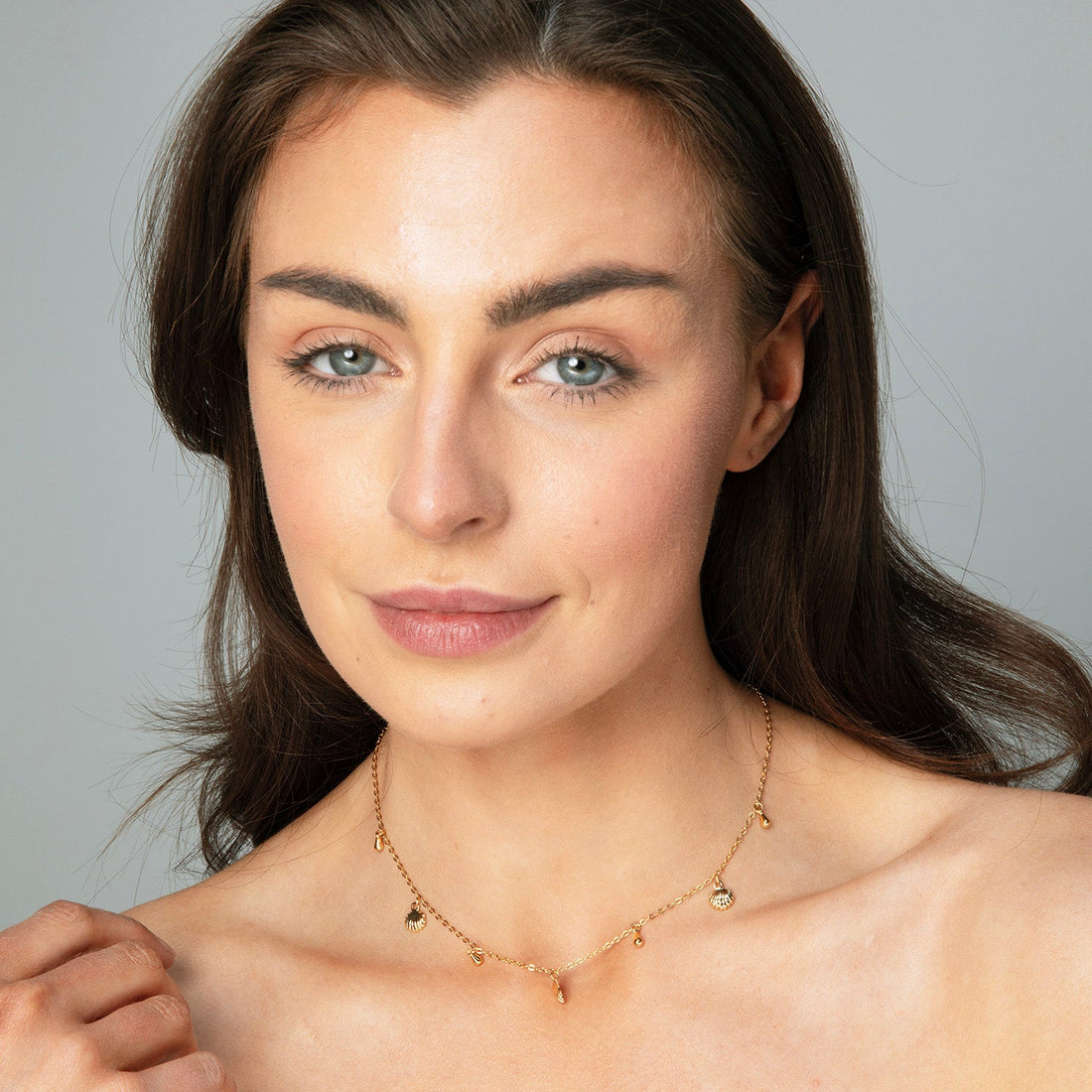 18K Gold Plated Shell Charm Necklace