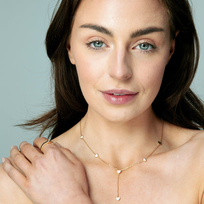 Minimalist Y-Shape Heart Pendant Chain