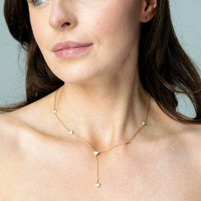 Minimalist Y-Shape Heart Pendant Chain