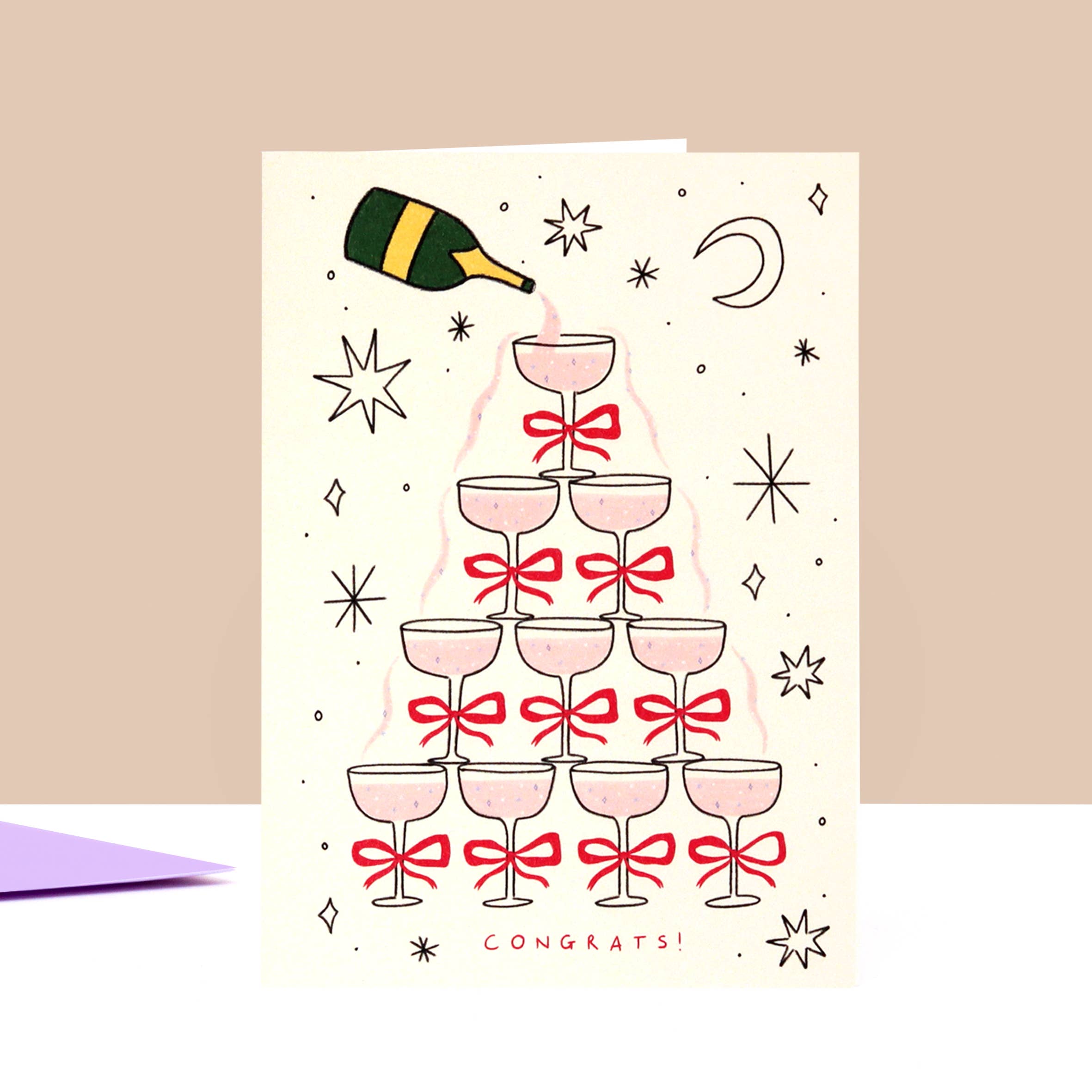 Champagne Congratulations Card | Engagement | Celebration