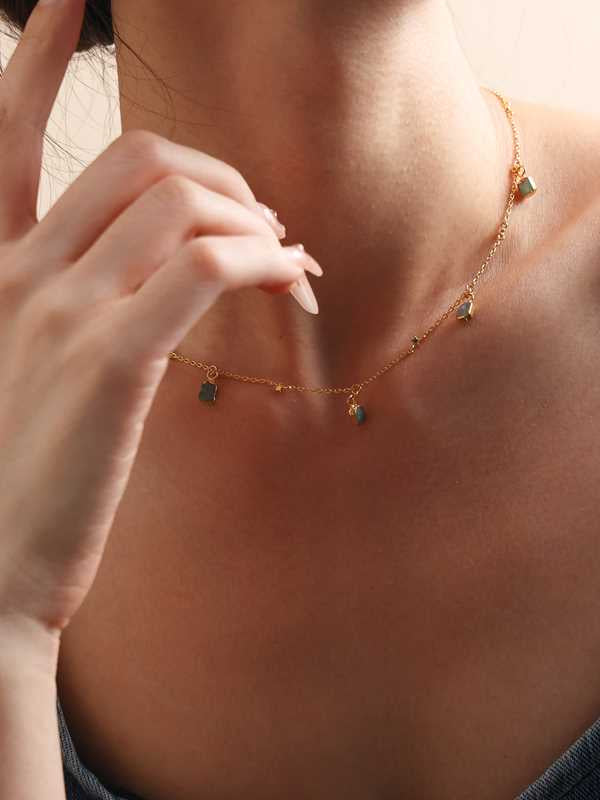 Amazonite Charm Choker necklace