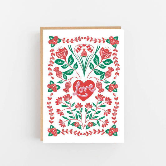 Pretty Love Card - Colour