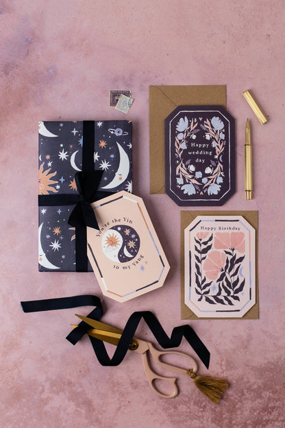 Floral Wedding Card | Shaped Greetings Cards | Wedding Cards