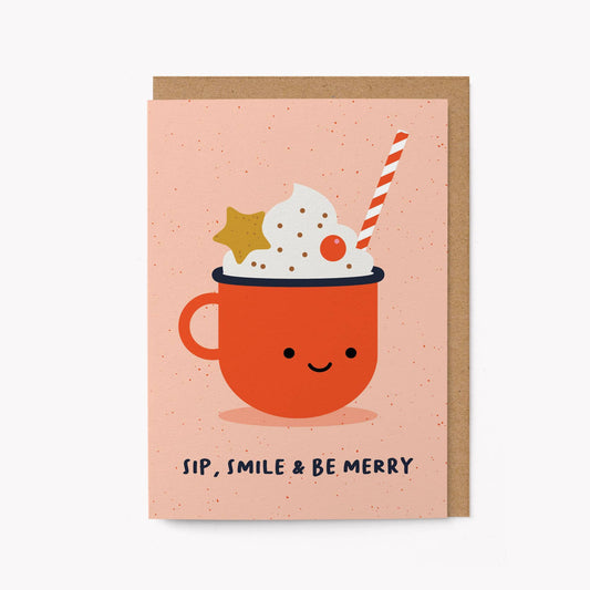 Sip, smile & be merry - Christmas Card