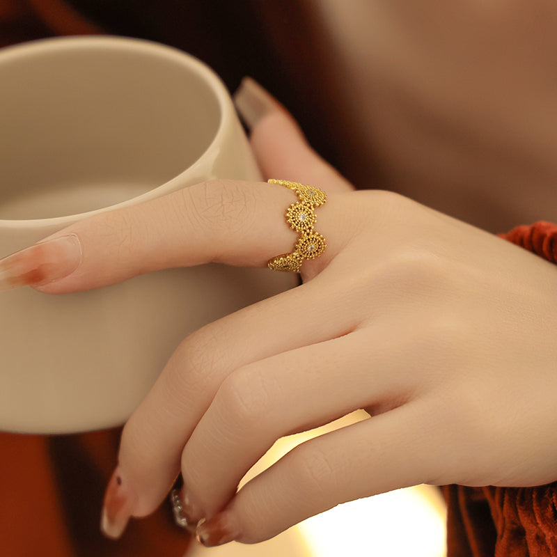 Gold Lace-Inspired Ring
