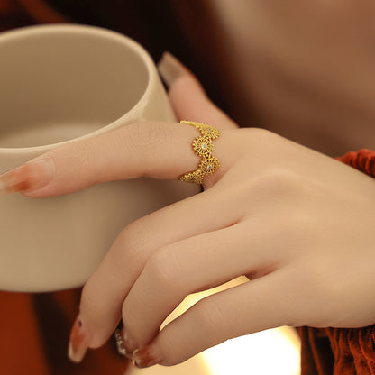 Gold Lace-Inspired Ring
