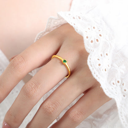 Gold Ring with Emerald