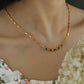 Enchanted Emerald Green Gold Necklace