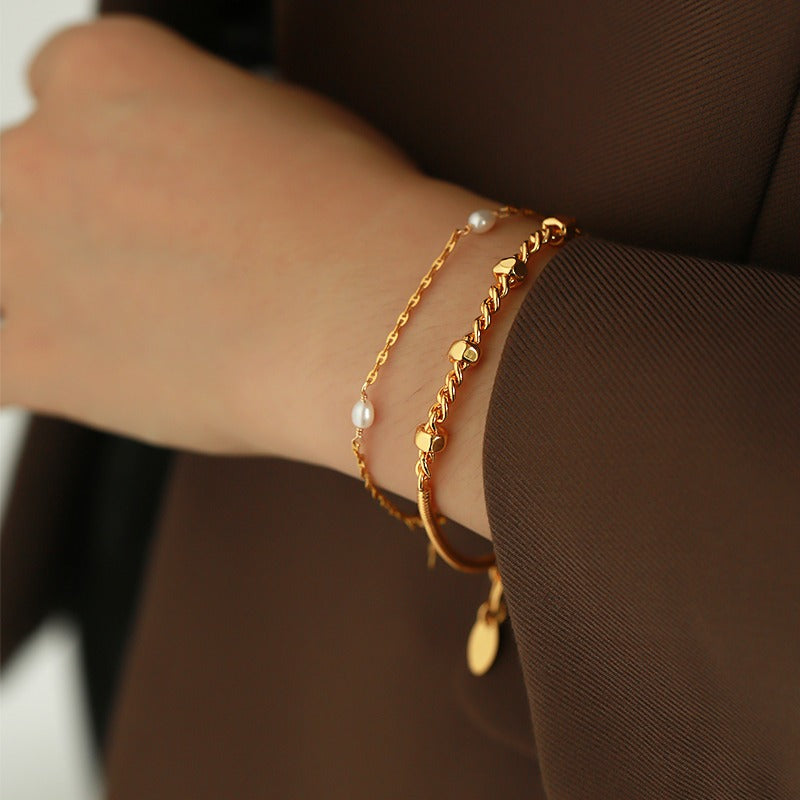 Gold Knot Chain Bracelet