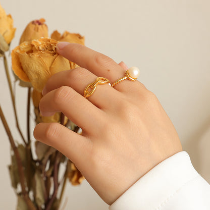 Gold Chain Link Ring