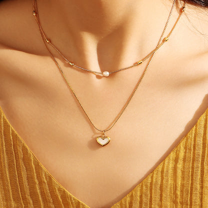 Minimalist Gold Pearl Necklace