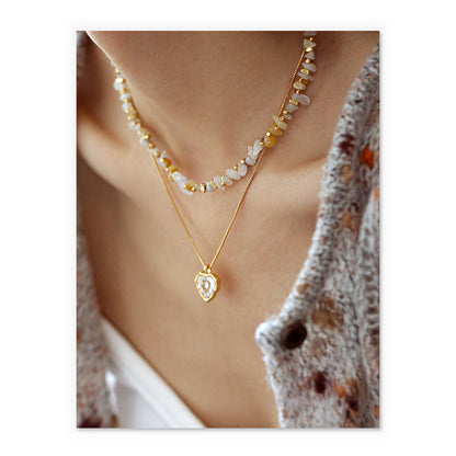 Natural Stone Beaded Necklace
