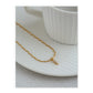 Golden Radiance Layered Necklace with Zircon Accents