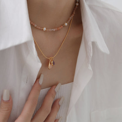 Gold Gemstone Necklace