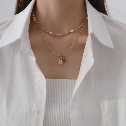 Gold Gemstone Necklace