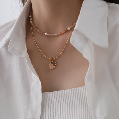 Gold Gemstone Necklace