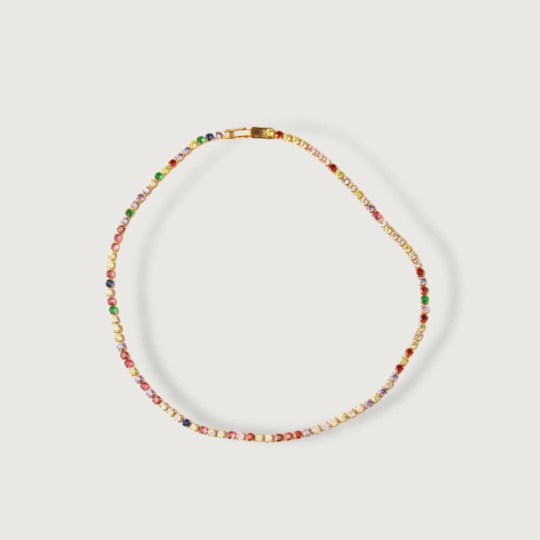 Zircron Colourblock Necklace & Bracelet Set