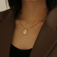 Zircon Pearl shell Pendant Necklace