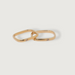 Irregular Square Zircon Gold Ring