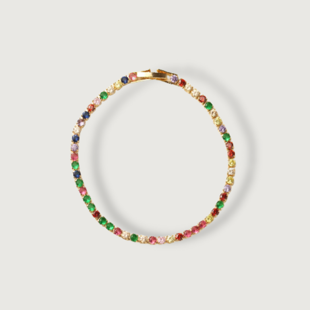 Zircron Colourblock Necklace & Bracelet Set