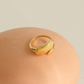 Irregular Twin Open End Gold Ring