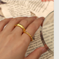 Bamboo Open End Gold Rings