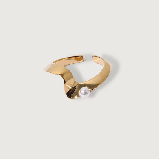 Twisted Freshwater Pearl Ring