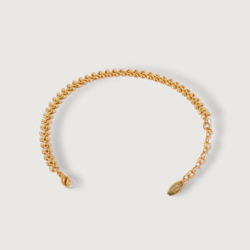 Wheat Fine Golden Necklace & Bracelet Set