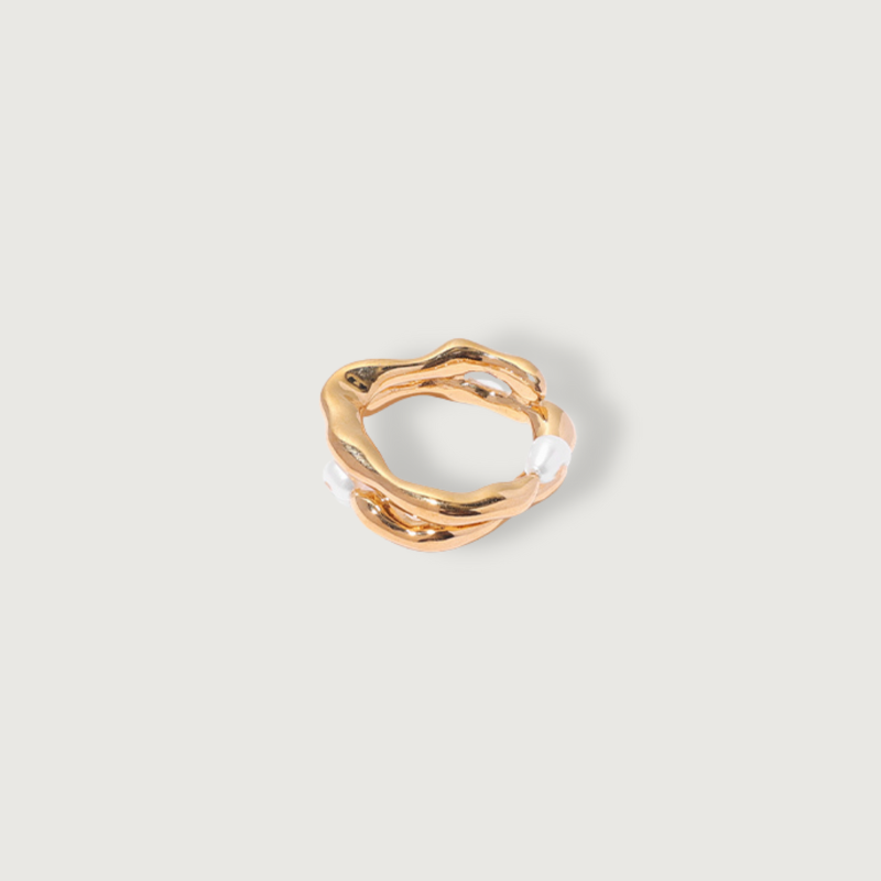 Nest Pearl Gold Ring