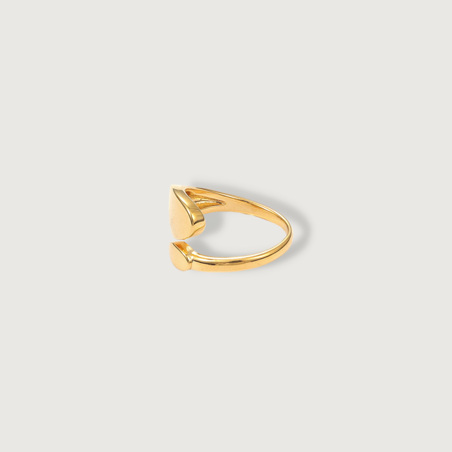 Irregular Twin Open End Gold Ring