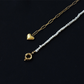 Love Heart Golden Pearl Necklace