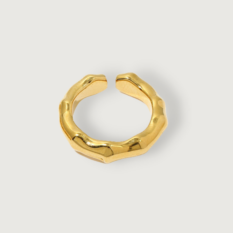 Bamboo Open End Gold Rings