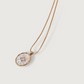 Zircon Pearl shell Pendant Necklace