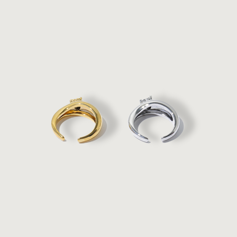 Minimal Heart Open Ended Ring